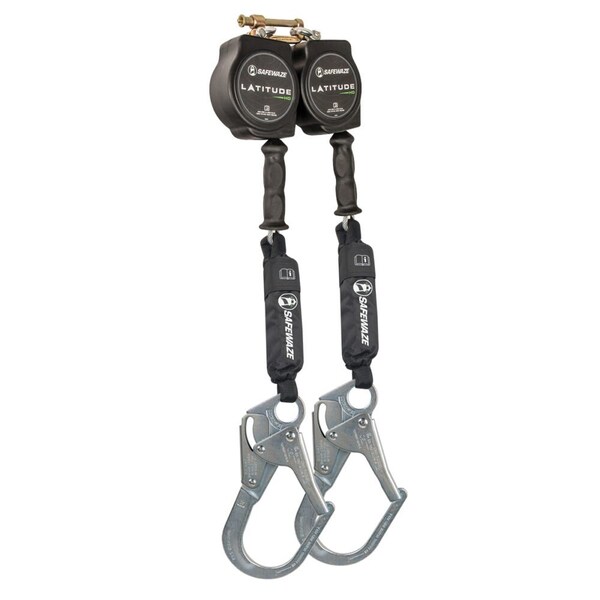 Safewaze Latitude HD 10' Dual Cable SRL: SW-9012 BWB, Rebar Hooks SW8008-10-RBH-DL - main